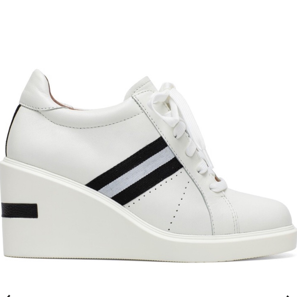 Paola Kandis Wedge Sneakers high top winter white kid leather